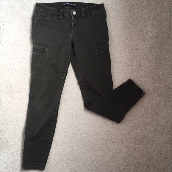 Express Pants - Express Jeans Ankle Zip Skinny Cargo Pants